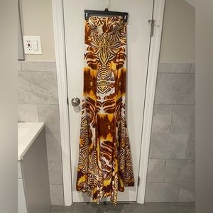 Just Cavalli Stunning Trumpet Animal Print Gown Size 6